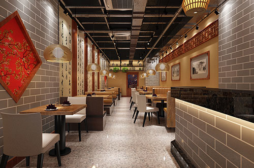 皇桐镇传统中式餐厅餐馆装修设计效果图