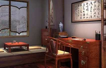 皇桐镇书房中式设计美来源于细节