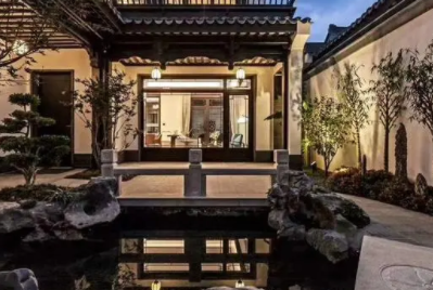 皇桐镇现代中式别墅的庭院设计如此美丽